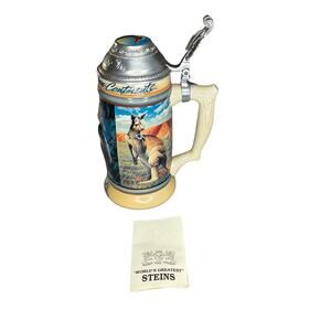 Vintage Budweiser Australia Stein Koala Lidded Animals of Continents Collectible